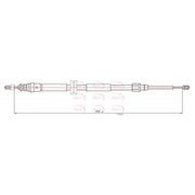 Apec Handbrake Cable Left Rear fits Renault Megane III Grandtour 2008-2016