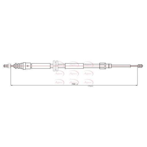 Apec Handbrake Cable Right Rear CAB1067