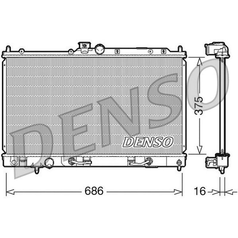 Denso Engine Radiator fits Mitsubishi Lancer VII 2003-2013 1.3 1.6 2.0