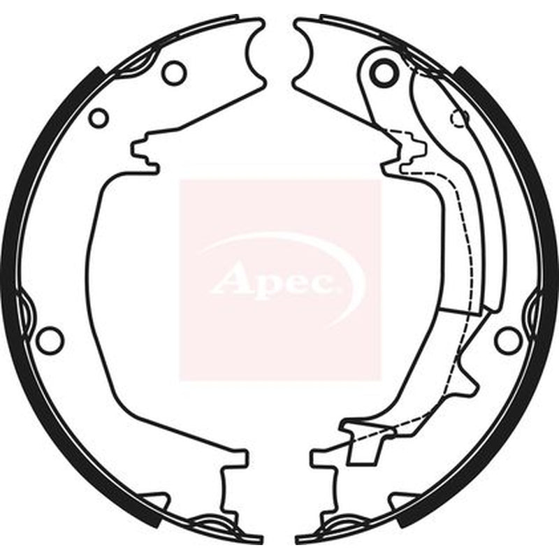 Apec Parking Brake Shoe Set fits Hyundai Elantra IV 2005-2011 1.6