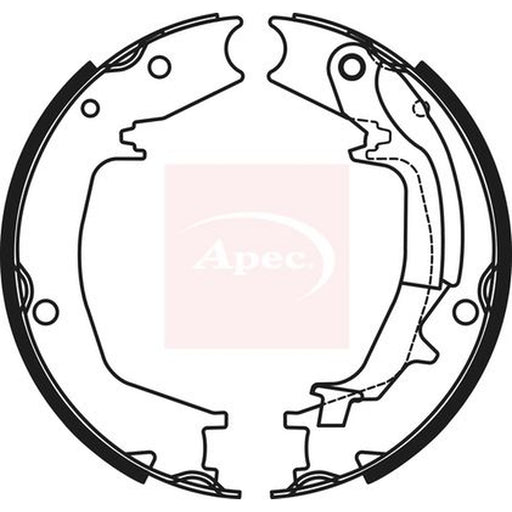 Apec Parking Brake Shoe Set fits Hyundai Elantra IV 2005-2011 1.6