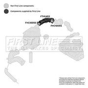 First Line Air Filter Intake Hose NBR (nitrile butadiene ru fits Vauxhall Vectra