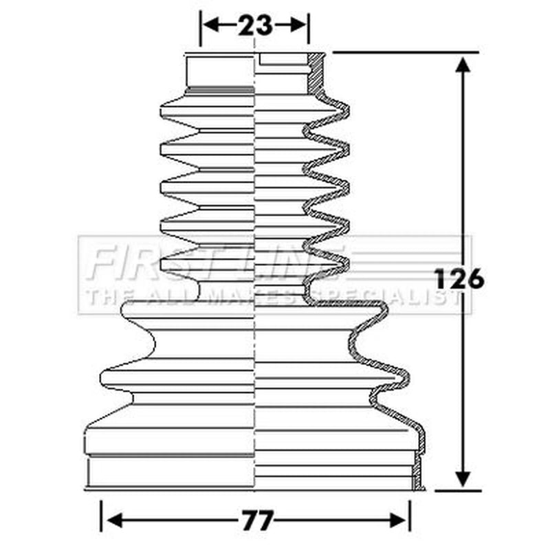First Line Drive Shaft Bellow Kit Front Left fits BMW 3 1986-1993
