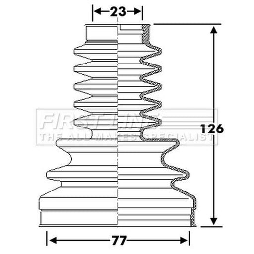 First Line Drive Shaft Bellow Kit Front Left fits BMW 3 1986-1993