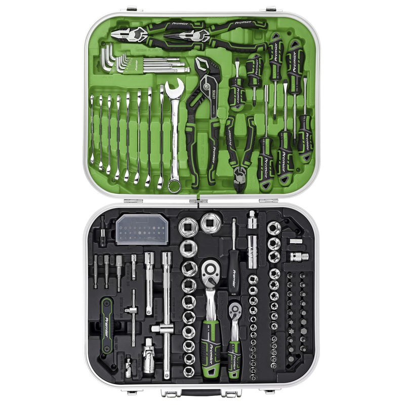 Sealey Mechanic's Tool Kit 144pc Hi-Vis Green AK7980HV Sealey - Dynamic Drive