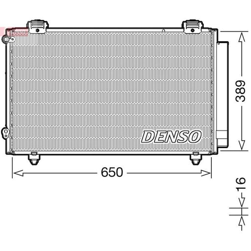 Denso Air Conditioning Condenser fits Toyota Corolla 2001-2008 1.4 1.6 1.8 2.0
