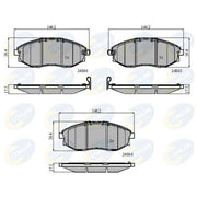Comline Front Brake Discs & Pads fits Chevrolet Epica 2005-2011 2.0 2.5