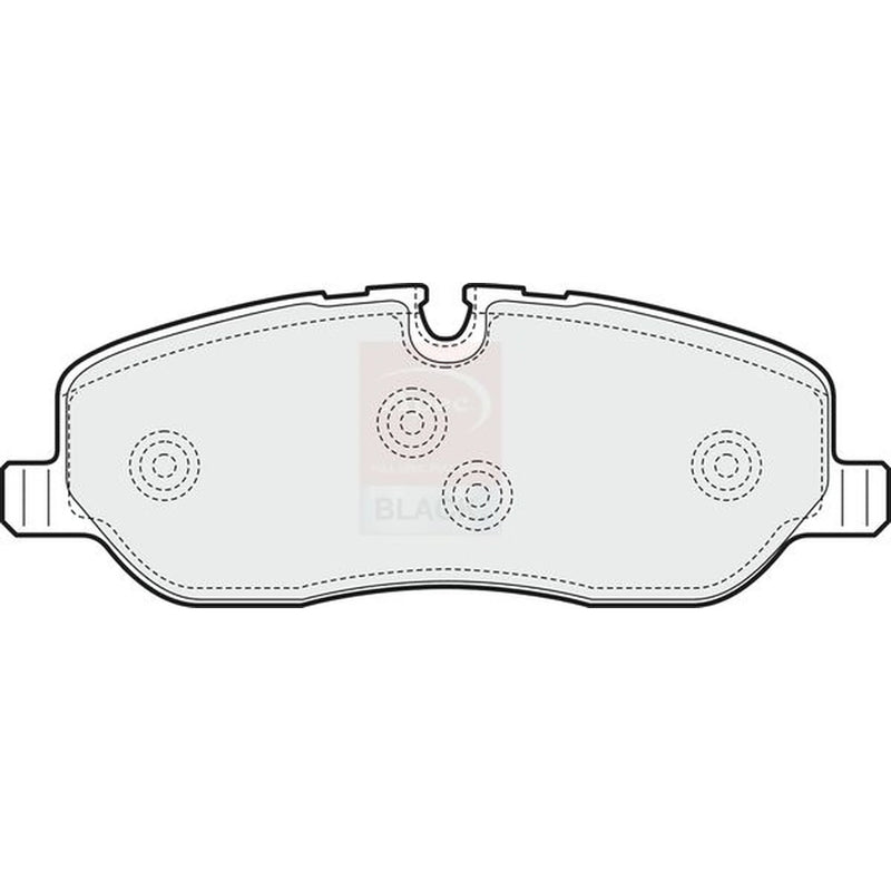 Apec Black Front Brake Pad Set fits Land Rover Discovery III 2004-2009