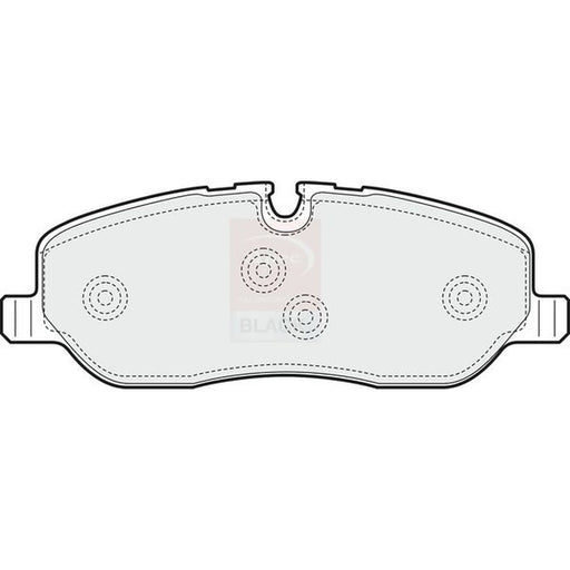 Apec Black Front Brake Pad Set fits Land Rover Discovery III 2004-2009