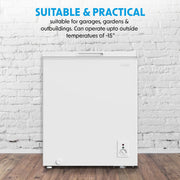 Baridi Freestanding Chest Freezer 142L Capacity - White DH120 Baridi - Dynamic Drive
