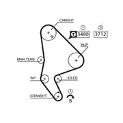 Gates Timing Belt Kit with Rollers fits Citroën Relay II 2002-2006 2.2