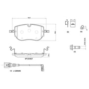 Brembo 4 x Front Brake Pad Set fits Audi Q4 E-Tron 2021 on
