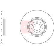 Apec 2 x Vented Brake Discs fits Volvo XC90 I 2002-2014 2.5 3.2