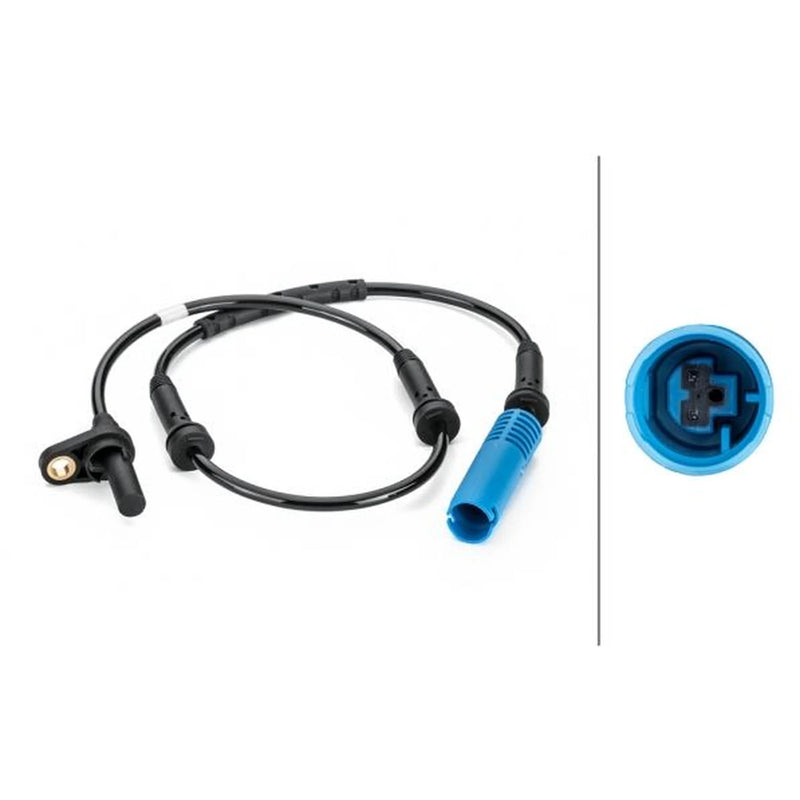 Hella ABS Wheel Speed Sensor Front fits BMW 5 2004-2010