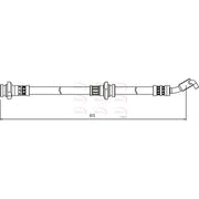 Apec Brake Hydraulic Hose Line Front Right fits Nissan Micra III 2002-2010