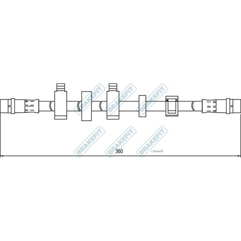 Apec Brake Hydraulic Hose Line Front Left fits VW Transporter 1990-2003