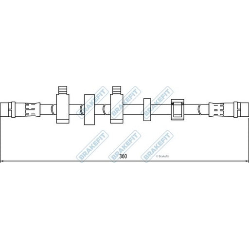 Apec Brake Hydraulic Hose Line Front Left fits VW Transporter 1990-2003
