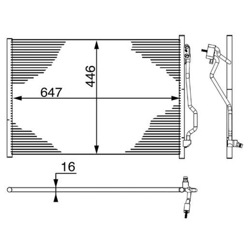 Mahle Air Conditioning Condenser fits Mercedes-Benz S-Class 2005-2013