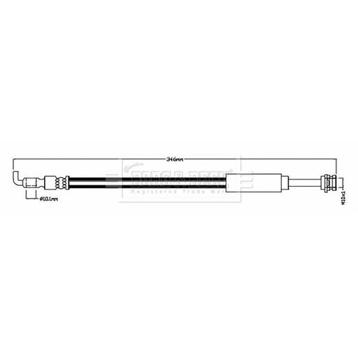 Borg & Beck Brake Hydraulic Hose Line Rear Right BBH8806
