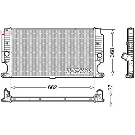 Denso Engine Radiator fits Toyota Avensis 2008-2018 2.0 2.2