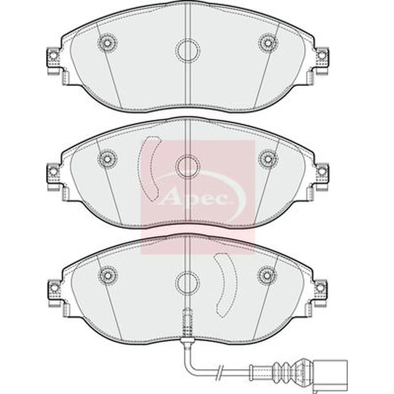 Apec Front Brake Pad Set PAD1844