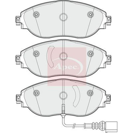 Apec Front Brake Pad Set fits Seat Alhambra 2010-2022 1.4 2.0
