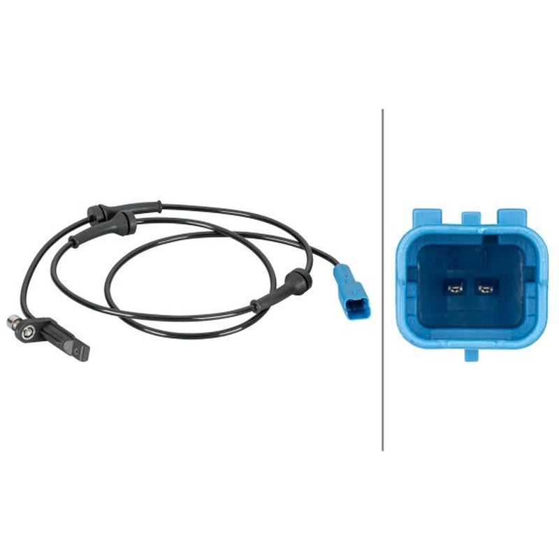 Hella ABS Wheel Speed Sensor Front fits Peugeot 508 I 2010-2018 1.6 2.0