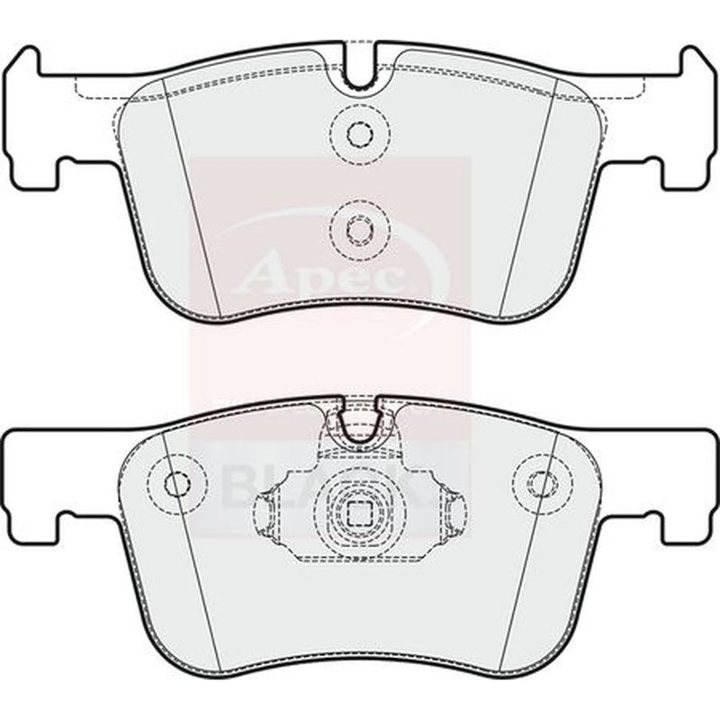 Apec Black Front Brake Pad Set fits BMW 1 Sports Hatch 2011-2019