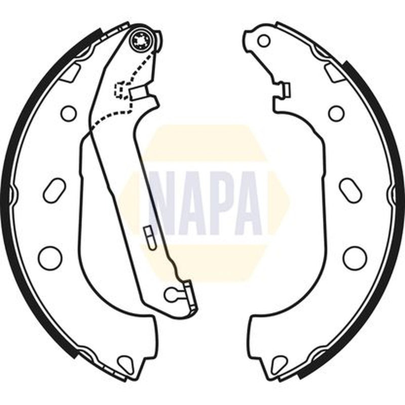 NAPA Brake Shoe Set Axle Kit fits Ford Tourneo Connect 2002-2013 1.8