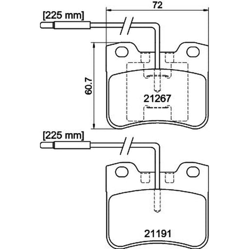 Mintex Front Brake Pad Set fits Citroën Ax 1986-1998