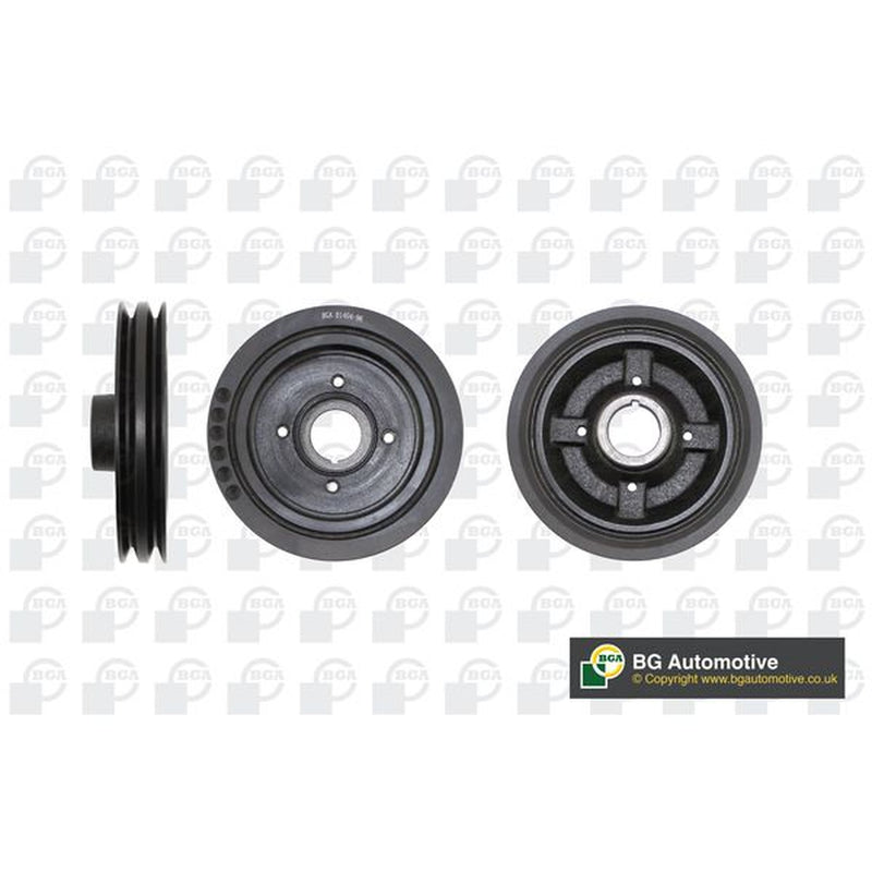 BGA Crank Shaft Belt Pulley fits Mitsubishi Shogun Sport I 1998 on 2.5