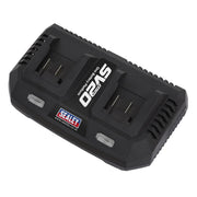 Sealey Dual Battery Charger 20V SV20 Series Lithium-ion CP20VMC2 Sealey - Dynamic Drive