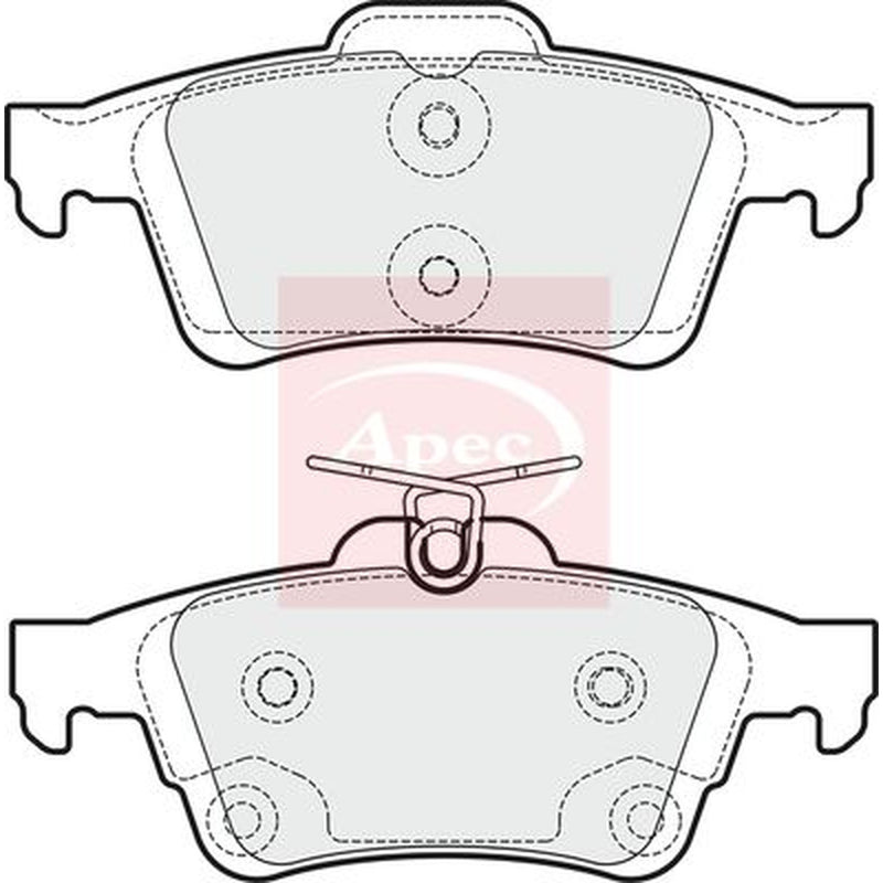 Apec Rear Brake Pad Set fits Ford C-Max II 2010-2019 1.0 1.5 1.6 2.0