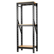Bunker 3 Tier Racking System 750mm with Hardwood Shelving