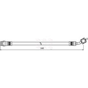 Apec Brake Hydraulic Hose Line Rear Right fits Ford Galaxy 2006-2015 2.0