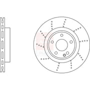 Apec 2 x Perforated/Vented Front Brake Discs SDK6936-x2