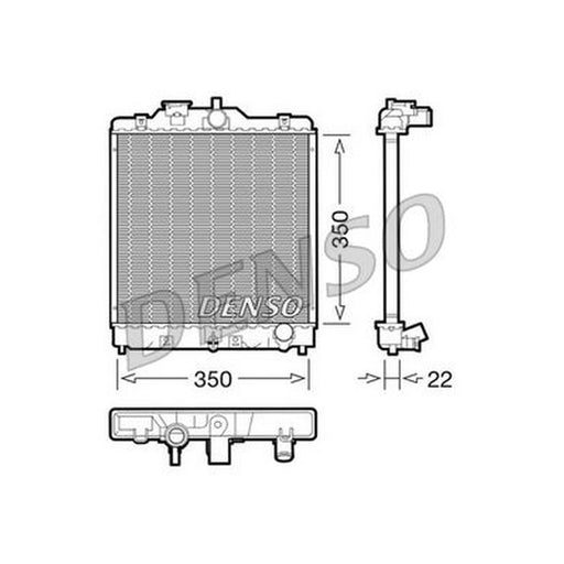 Denso Engine Radiator fits Honda Civic 1991-1996 1.3 1.5 1.6