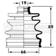 First Line Drive Shaft Bellow Kit Front Left fits MG Zs 2004-2005 2.0
