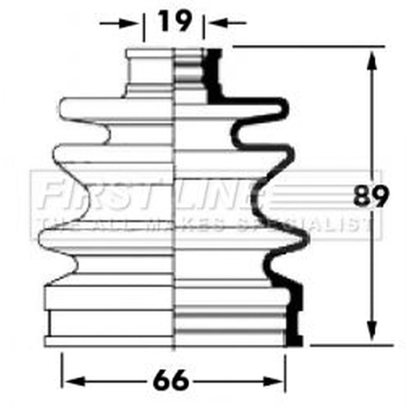 First Line Drive Shaft Bellow Kit Front Left fits MG Zs 2004-2005 2.0