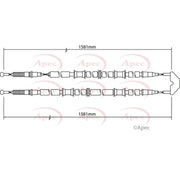 Apec Handbrake Cable Right Rear CAB1456