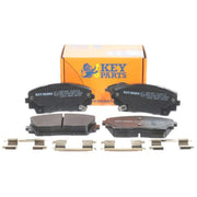 Key Parts 4 x Front Brake Pad Set fits Kia Picanto II 2011-2017 1.0 1.2
