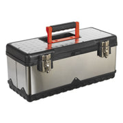 Sealey Stainless Steel Toolbox 505mm with Tote Tray Sealey  - Dynamic Drive