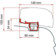 Fiamma Adaptor for F40 Awning on VW T5/T6 Black: Stylish and Easy to Use Fiamma - Dynamic Drive