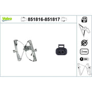Valeo Electric Window Regulator Lifter Left Front 851816