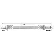 Borg & Beck Brake Hydraulic Hose Line Front Right BBH6512