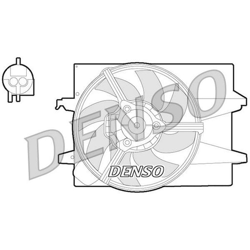 Denso Engine Cooling Fan fits Ford Fiesta V 2001-2010 1.3 1.4