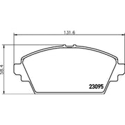 Mintex Front Brake Pad Set fits Nissan Almera Tino 2000-2006 1.8 2.0 2.2