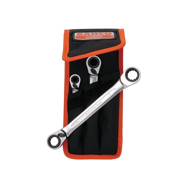 Bahco S4RM Series Reversible Ratchet Spanner Set, 3 Piece Bahco - Town Tools
