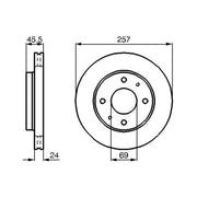 Bosch Front Brake Discs & Pads fits Hyundai Sonata 2001-2005 2.7