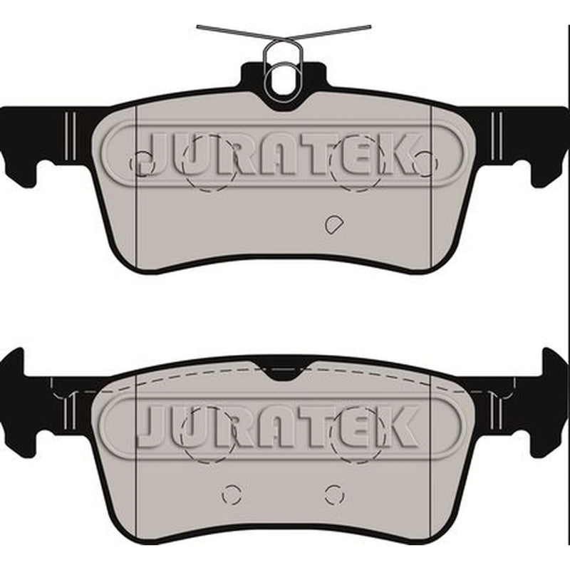 Juratek Rear Brake Solid Discs & Pads fits Ford Fiesta VII 2017-2021 1.0 1.1 1.5